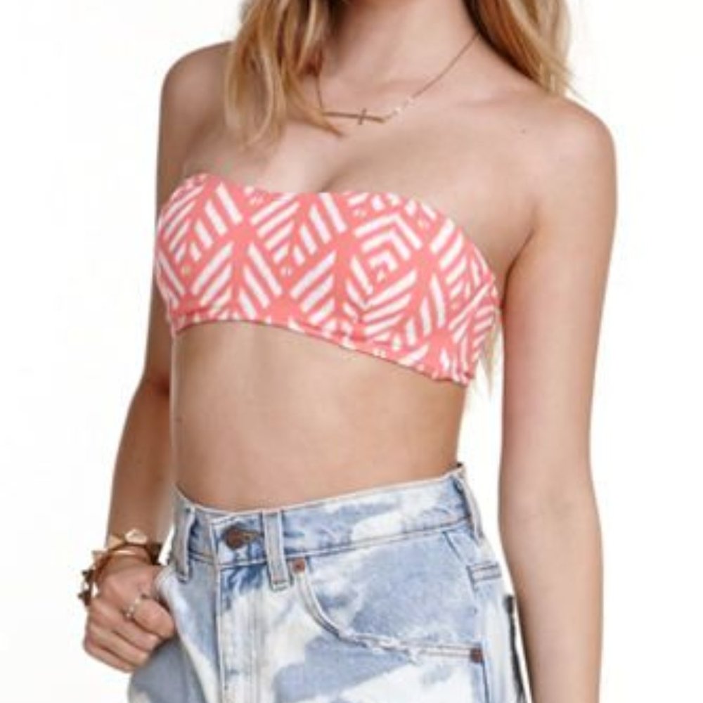 Nollie Coral Pink Bandeau Bralette M